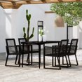 thumbnail image 1 of vidaXL 5 Piece Garden Dining Set Black, 1 of 4