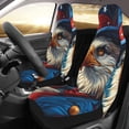 thumbnail image 2 of Sikiie Surreal Bald Eagle Gentleman Car Seat Protector 2 Pack Car Seat Cushion Mat, Car Seat Covers for SUV, Truck, Van, 2 of 7