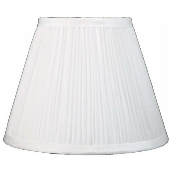 Softback Mushroom Pleated Lamp Shade, 5 inch Top, 9 inch Bottom, 7 inch Slant Off White Single