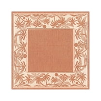 Couristan Recife Island Retreat Area Rug, 7'6" Square, Terracotta-Natural