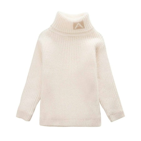 

Kids Sweaters for Boys Girls Spring Crewneck Long Sleeve Knitwear Unisex Solid Thermal Knitting Tops Sweater
