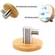 thumbnail image 5 of 4pcs Ganchos autoadhesivos Ganchos para albornoz de acero inoxidable y bambú Ganchos de pared Toalleros de cocina Ganchos para abrigos Sin taladrar Baño Cocina Oficina Ganchos Ganchos para toallas Vhermosa 2035030, 5 of 8