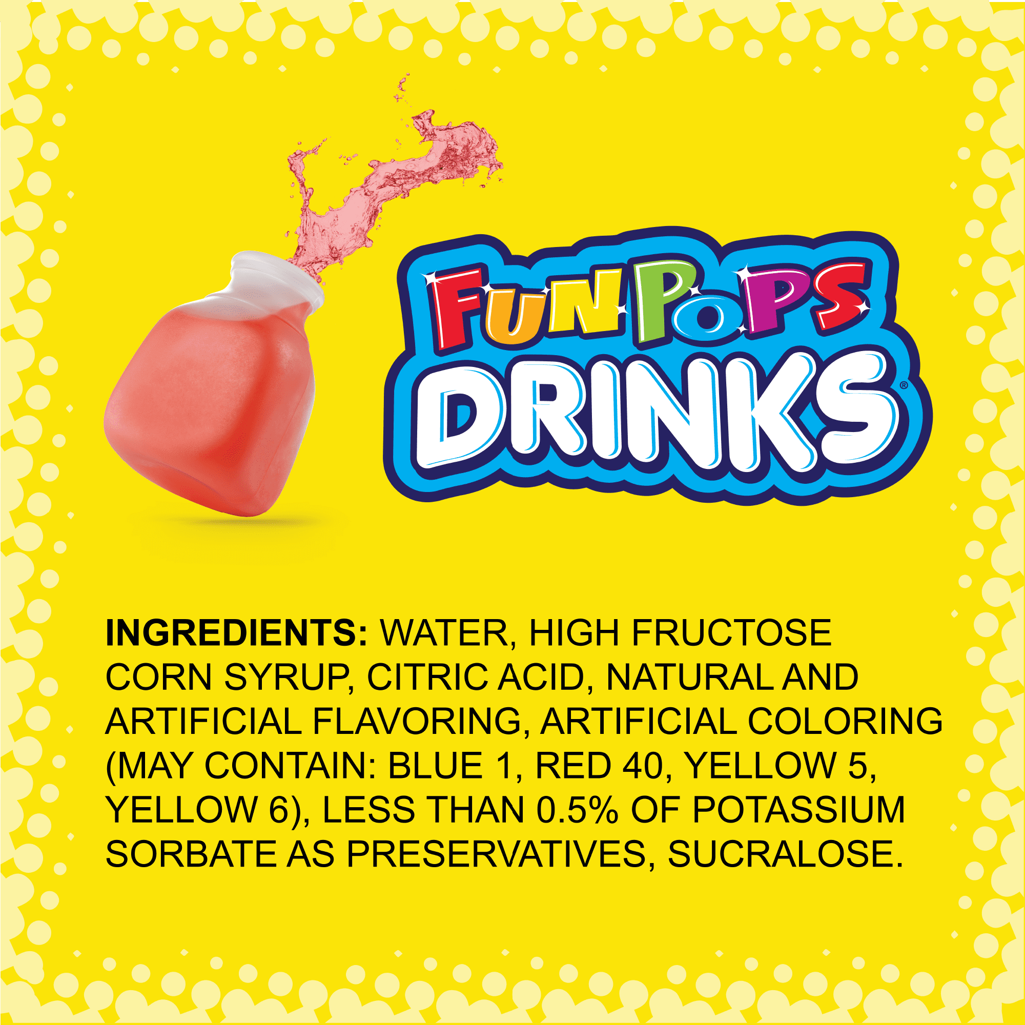 FunPops Kids Ready to Drink Variety Pack, Less than 1 g Sugar, 16 Count, 6 fl oz