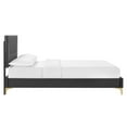 thumbnail image 3 of Platform Bed Frame, Tufted, Full Size, Dark Grey Gray, Velvet, Mid Century Bedroom, Modern Contemporary Boutique HB35596, 3 of 8