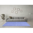 thumbnail image 3 of Ahgly Company Machine Washable Indoor Square Abstract Blue Contemporary Area Rugs, 8' Square, 3 of 4