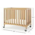 thumbnail image 7 of Foundations Travel Sleeper Wood Compact Folding Crib 3 Pack for Hotels, Natural, 7 of 7