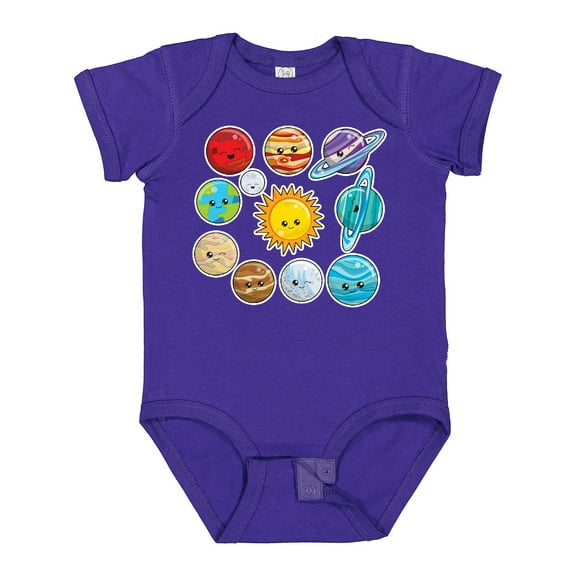 Inktastic Happy Sun Moon and Planets Boys or Girls Baby Bodysuit
