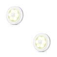 thumbnail image 4 of Moyic Luz de noche LED Lámpara de pared ABS redonda inalámbrica Luces de noche de ahorro de energía Escaleras en el hogar Gabinete Pasillo Luz Cálida/3200 2Conjunto, 4 of 6