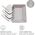 thumbnail image 3 of 13-Inch Rimmed Baking Pan, Non-Stick Carbon Steel Cookie Sheet Pan for Oven Roasting Meat Bread Jelly Roll Battenberg Pizzas Pastries 9.7" x 13.6" x 1, 3 of 4