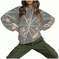 thumbnail image 3 of CLOISE Women's Sweatshirts Long Sleeve Plus Size Crew Neck Tops Camouflage Pullover Oversized Outfits Clothes, 3 of 8