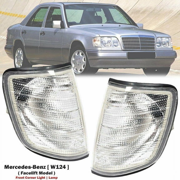1 Pair Front Corner Light Turn Signal Lamp for W124 E320 E420 E500 1994-1996 1248261143 1248261243