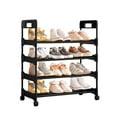 thumbnail image 6 of YEEZEE 4 Tier Shoe Rack with Wheels,Large Capacity,Adjustable Shelves,for Entryway,Office,Black, 6 of 8