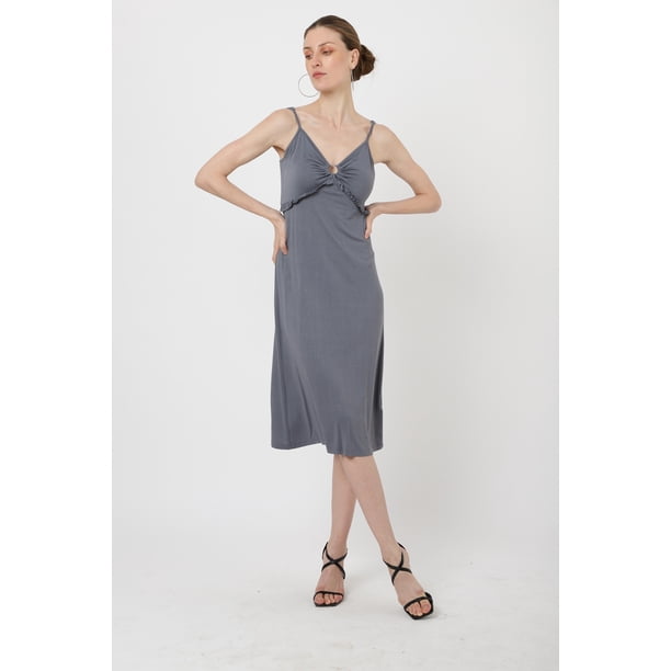 green emerald velvet dress Fit & Flare Tie-Front Cami Midi Dress for Women main image 0