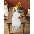 thumbnail image 4 of Spring Floral Burlap Cotton Table Runner 13x48 Inches Long, Watercolor Summer Botanical Farmhouse Farmhouse Table Runners, Outdoor Dining Tablecloths Decor for Baby Shower/Party/Wedding, 4 of 6