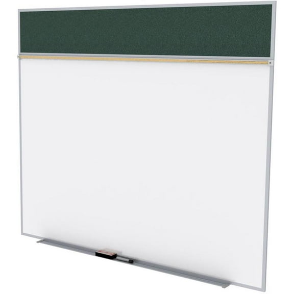 Ghent's Vinyl 5' x 10' Bulletin & Magnetic Whiteboard A-Set in Ebony Brown