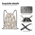 thumbnail image 4 of Wukai Retro Bunny Flower Drawstring Backpack Bag Sport Gym Sackpack Large Size String Backpack Cinch for Women Men-Medium, 4 of 6