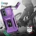 thumbnail image 2 of Funda para GANGXUN Motorola edge 5G 2024 - Soporte metálico, Función magnética, Morado, 2 of 5