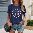 thumbnail image 5 of adaychics Womens American Flag Shirt 76 Print Patriotic Stars and Stripes Shirt Short Sleeve Tops for Daily Wear Vacation, 5 of 7
