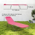 thumbnail image 3 of Outsunny Fauteuil de Jardin, Pliable et Inclinable, Rose, 3 of 10