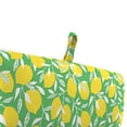 thumbnail image 5 of Jordan Manufacturing 44" x 22" Citrus Pod Green and Yellow Fruit and Fuzzy Pod Green Solid Reversible Rectangular Outdoor Chair Cushion with Ties and Hanger Loop, 5 of 12