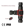 thumbnail image 4 of MYG 4Pcs Cable Connectors Waterproof IP68 3 Pin Cable Connector T-Shape Junction Box, 4 of 8