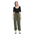 thumbnail image 2 of Time and Tru Women's Parachute Cargo Jogger Pants, 26", 27", 28" Inseam, Sizes XS-XXXL, 2 of 5