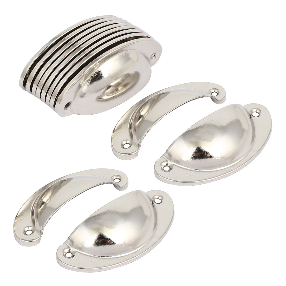 Drawer Iron Antique Style Shell Cup Pull Handles 81mm Length 12pcs