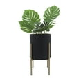 thumbnail image 6 of Sagebrook Home Set Of 2 Honeycomb Planter On Metal Stand, Black/Gold, Round, Iron, Contemporary, 23"H, Hexagon, 6 of 9