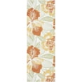 thumbnail image 2 of Bliss Rugs Floral Indoor Outdoor Rug Reversible Runner Rug for Patio, Hallway, Entryway, Deck, Orange ,2' x 8', 2 of 10