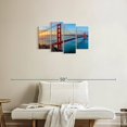 thumbnail image 2 of Elephant Stock Famous Golden Gate Bridge Wall Art - Horizontal Multi Panel Canvas - Living Room Wall Decor - Places Multi Panel - Teal And Blue Decor - 30" x 18", 2 of 4