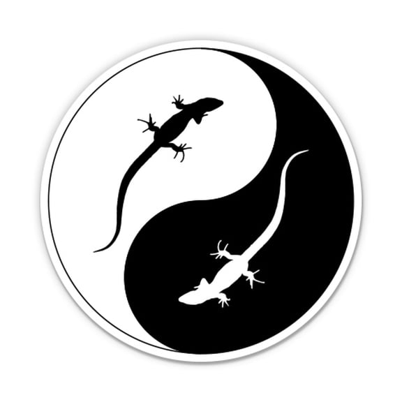Yin Yang Lizards - 5" Vinyl Sticker - For Car Laptop I-Pad - Waterproof Decal