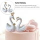 thumbnail image 2 of 1 par moda cisne cumpleaños pastel topper romántico decoración de la boda decoración del coche, 2 of 4