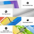 thumbnail image 6 of Rainbow Outdoor Rug for Patio/Deck/Porch, Non-Slip Large Area Rug 5 x 7 Ft, Cartoon Colorful Gradient Striped Funny Art Indoor Outdoor Rugs Washable Area Rugs, Reversible Camping Rug Carpet Runner, 6 of 8