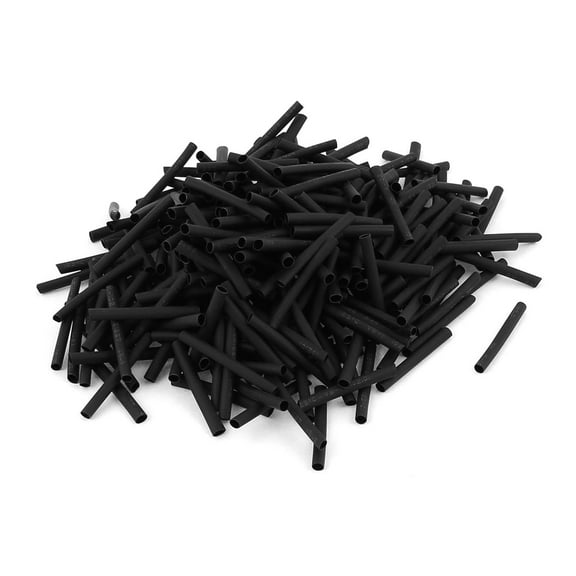 360pcs 2mm Dia 30mm Long Polyolefin Heat Shrink Tubing Wire Wrap Sleeve Black