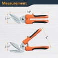 thumbnail image 5 of POWERTEC 10" Heavy Duty Scissors – Long-Blade Cutter with Curved Serrated Edge, Multipurpose Industrial Shears for Carpet, Cardboard, Leather, Upholstery, Fabric, Gardening & DIY (72396N), 5 of 7
