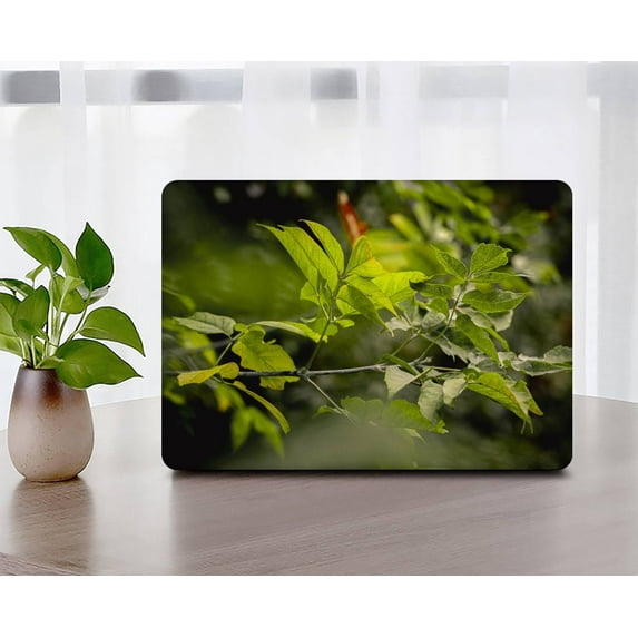 KSK KAISHEK Hard Protective Shell Case Cover Only for New MacBook Air 13"( Touch ID, 2022 - 2018) + Black Keyboard Cover Model A1932/A2179/A2337 m1, USB Type-C Plants series 0119