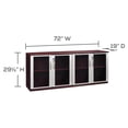thumbnail image 3 of Mayline Napoli Veneer Cabinet With Glass Doors In Mahogany Finish VLCGMAH, 3 of 3