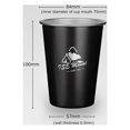 thumbnail image 3 of Copa De Campamento Copa De Campamento Camping Taza de camping de acero inoxidable para viajes al aire libre, café, cerveza, bebidas, tazas (barro), 3 of 3