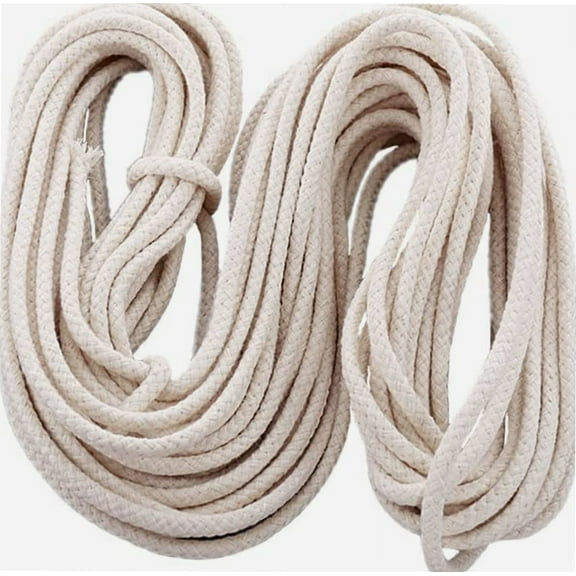 50 Feet Oil Lamp Wick 1/4" Round Cotton Oil Lantern Wick, Cotton Lantern Wick Oil Lantern for Kerosene Burner Lighting and Paraffin Oil Wick