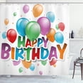 thumbnail image 1 of Ambesonne Fun Shower Curtain, Balloon Burst Celebration, 69"Wx84"L, Multicolor, 1 of 3