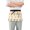 Cartoon Duck and Polka Dots, variant on French Bulldog with Scarf Server Apron with 3 Pockets Waterproof Waitress Waist Short Apron for Man Woman 12 Inches