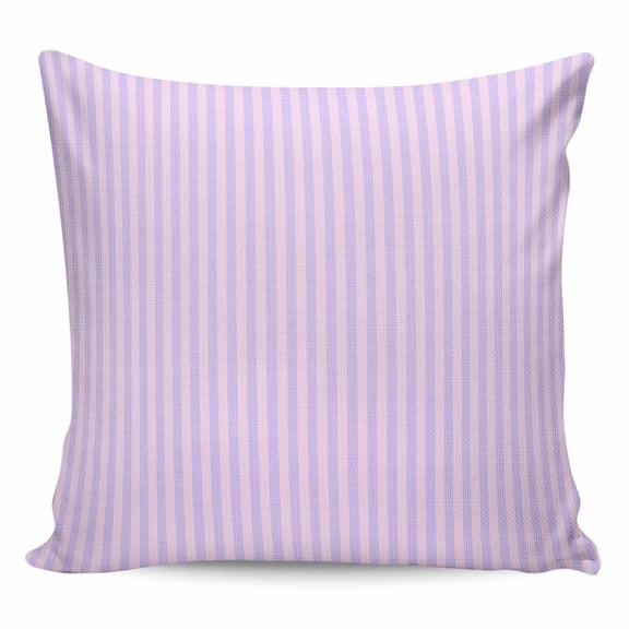 Throw Pillow Covers 18x18 Inch, Purple Decorative Pillow Cases for Couch Sofa Bed, Geometric Vertical Striped Solid Rainbow Cotton Linen Square Home Decor Pillowcases with Hidden Zipper