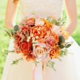 thumbnail image 6 of Clearance Artificial flowers under $15,Artificial Fall Flowers Orange Combo Box Set Rose Silk Mix Peony Flowers With Stems For DIY Bridal Wedding Bouquets Centerpieces Party Home Decorations, 6 of 6