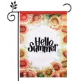 thumbnail image 1 of SAYOO Hello Summer Garden Flag, Letter Sunflower Flamingo Fruit Pattern Casa de Campo de Doble Cara Seasonal Yard Outdoor Decoration Banner 45 * 30 cm SAYOO casual, 1 of 8