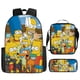 thumbnail image 1 of Juego de mochilas de nailon con dibujos animados de los Simpson para niños, escuela, 3 unidades, 1 of 1