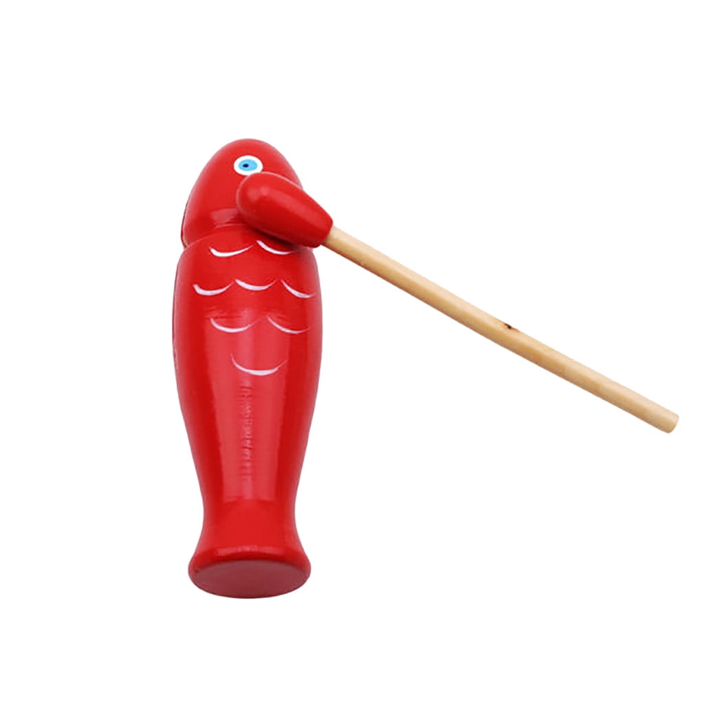Kids Musical Toys Wooden Fish Drum Hammer Percussion Instrument LH 
