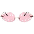 thumbnail image 1 of 1 pieza de anteojos con forma de hoja, gafas de moda, accesorios para fotos, gafas de sol para fiestas (rosa), 1 of 5
