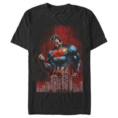 Men's Superman Hero Streaks Graphic Tee Black Small
