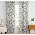 thumbnail image 2 of Vargottam 84 Inch Rod Pocket/Back Tab Cotton Curtains for Windows and Doors - Light Filtering Cotton - Light Filtering Drapes For Doors - Set of 2 Panels, 52"x84" - Motif Vine Design (White), 2 of 8