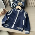 thumbnail image 2 of MEZZALL Toddler Kids Boys Girls Casual Jacket Coat Long Sleeve Outerwear Baseball Coat Windbreaker Outfits Versatile, 10-12 Years, 2 of 4